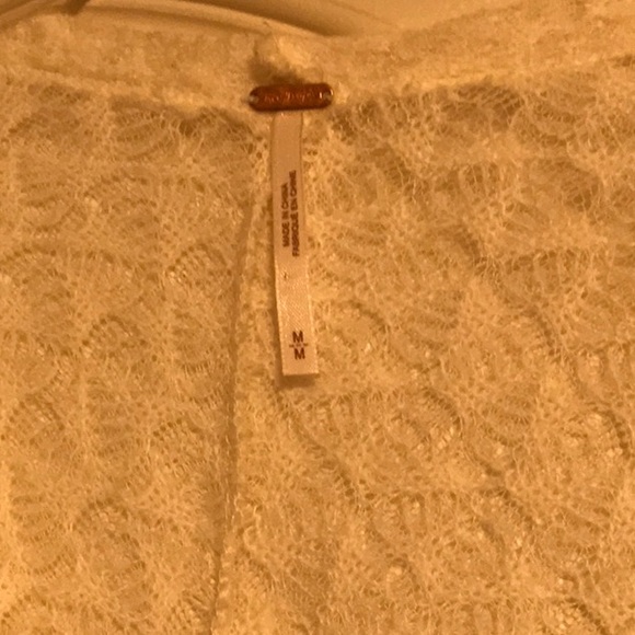 Free People White Lace Batwing Dress - Picture 2 of 4